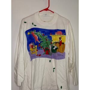 Diane Wat Design Cat Christmas Long-Sleeve T-Shirt One Size Fits All